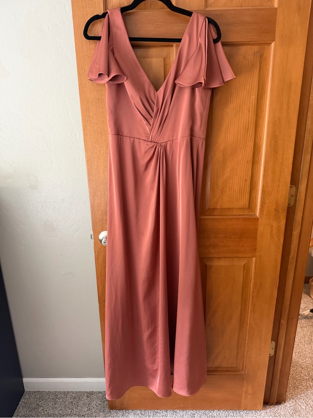 Azazie Cedar Rose Floor Length Dress